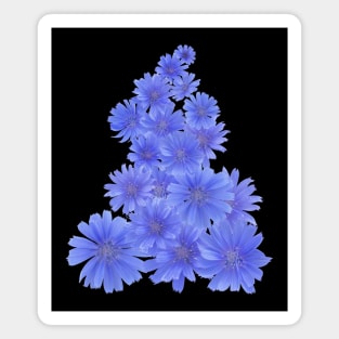 Blue Chicory: A Floral Arrangement Magnet